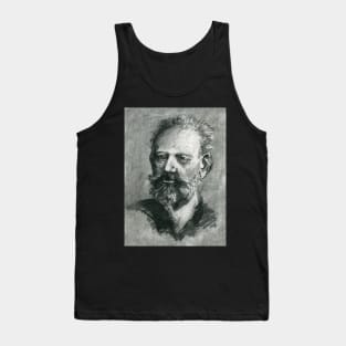 Pyotr Ilyich Tchaikovsky - charcoal portrait Tank Top